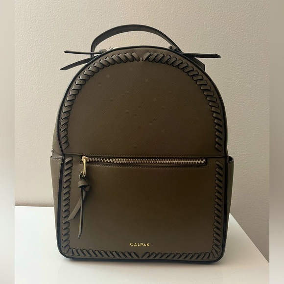 Calpak Handbags - CALPAK Kaya Rounded Backpack Olive Green